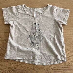 Rylee & Cru graphic tee bear on unicycle 6-12 months